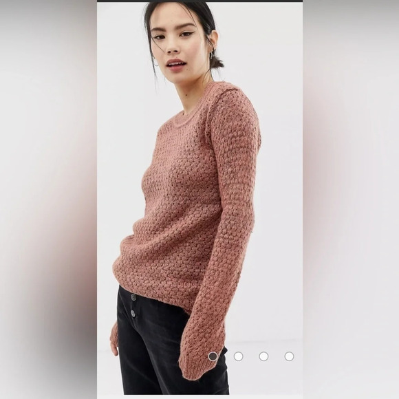 Ichi Textured Knit Sweater Light  Mahogany Colour Size XXL - Picture 4 of 14